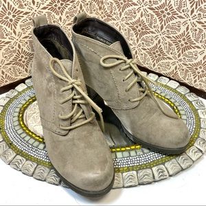 Women Marco Tozzi  fabric lace up booties, 7,5